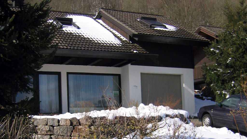 Ferienhaus Rhöndistel - Außenansicht im Winter